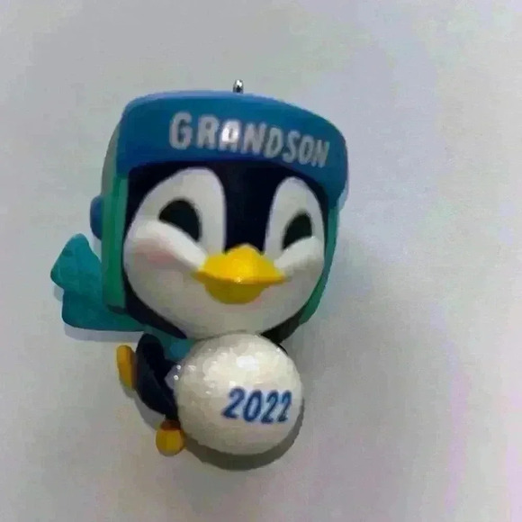 Hallmark Keepsake Grandson 2022 Penguin Ornament NWB - Picture 2 of 5